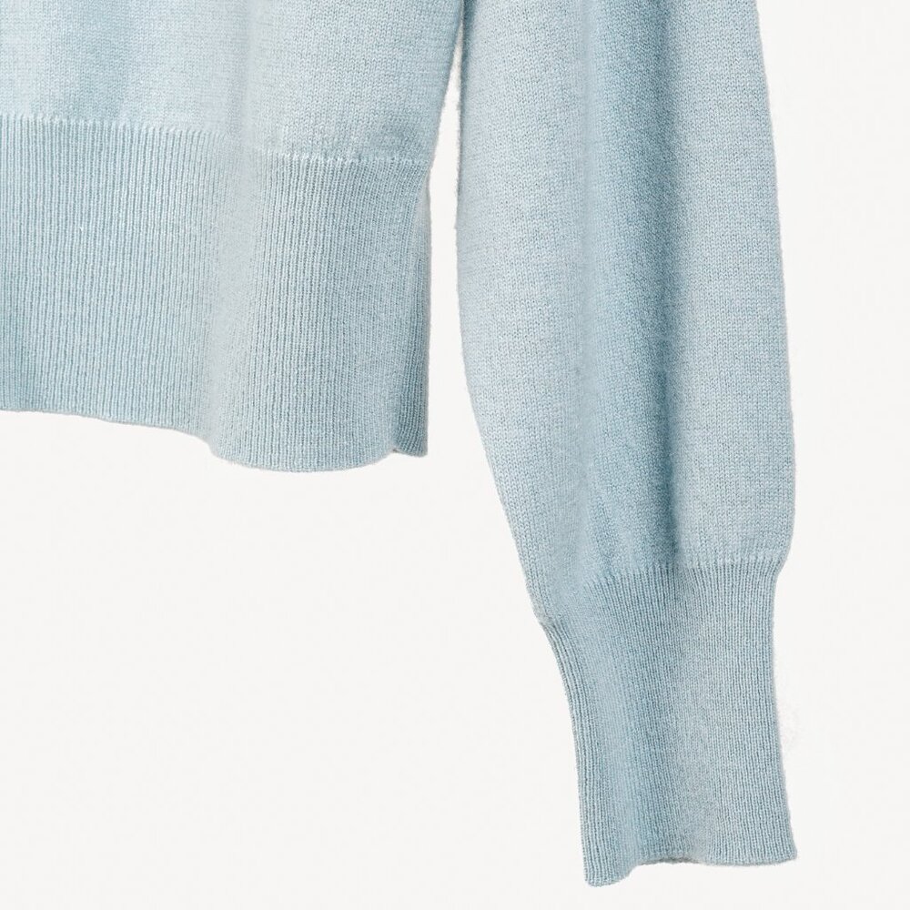 Brunello Cucinelli SS/20 Blue Cashmere Monili-Bead Sweater - Picture 6 of 13